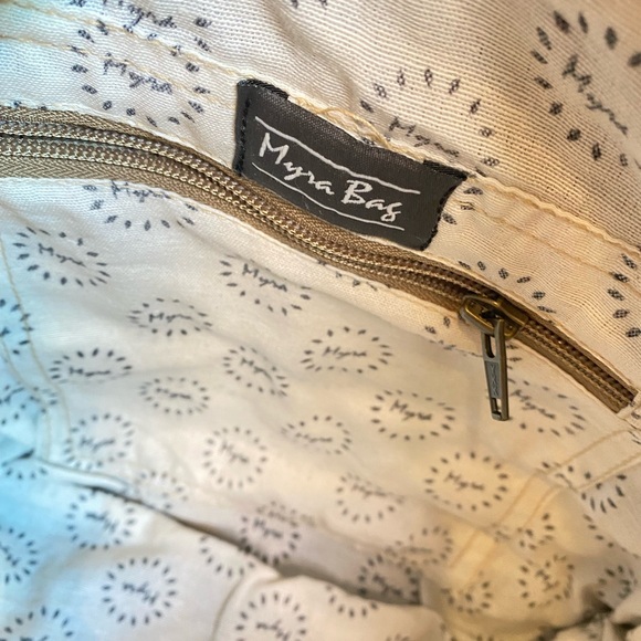 Myra Handbag Canvas, Cotton Patterned With Hide Fabric - Picture 9 of 16